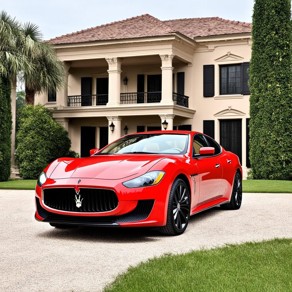 Maserati GranTurismo màu đỏ