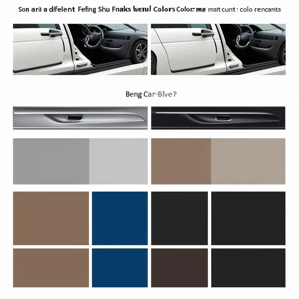 Car door colors matching Feng Shui