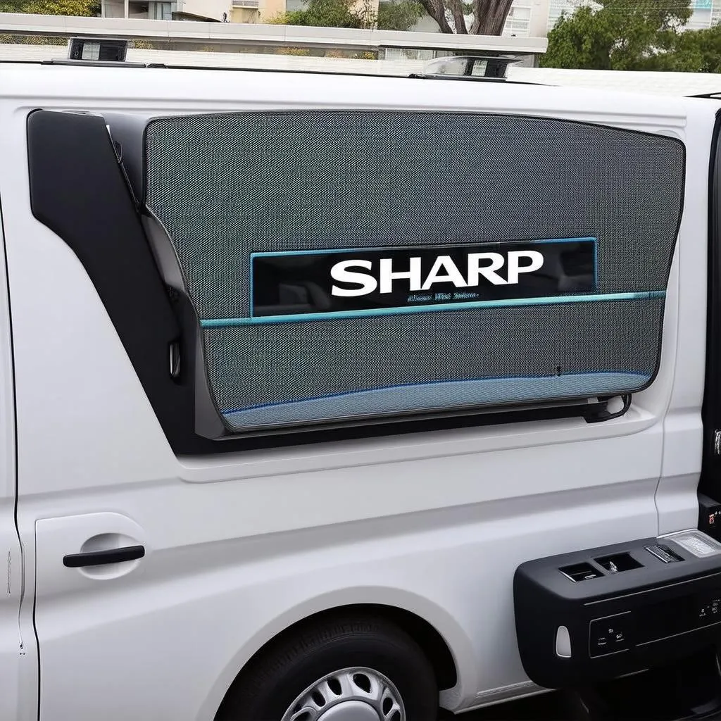 Máy lọc không khí Sharp trên xe tải van