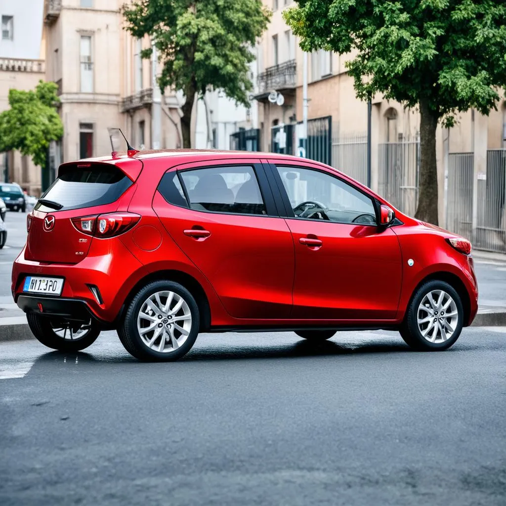 Mazda 2 màu đỏ