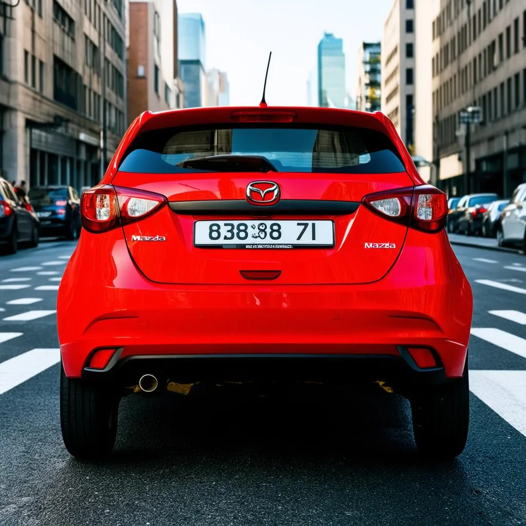 Mazda 2 màu đỏ