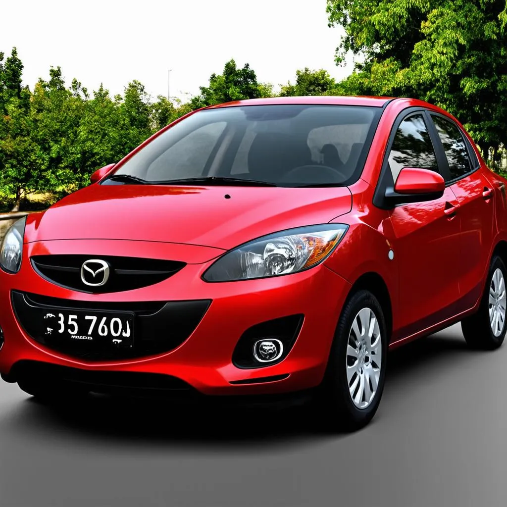 Xe Mazda 2015 màu đỏ