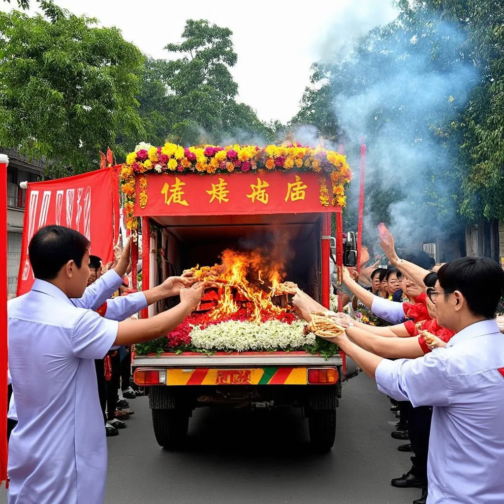 Nghi lễ cúng xe tải mới