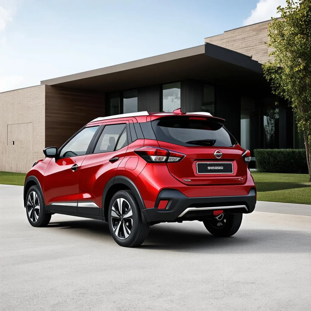 Nissan Kicks màu đỏ