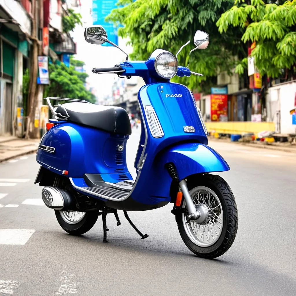 Xe Piaggio Liberty màu xanh