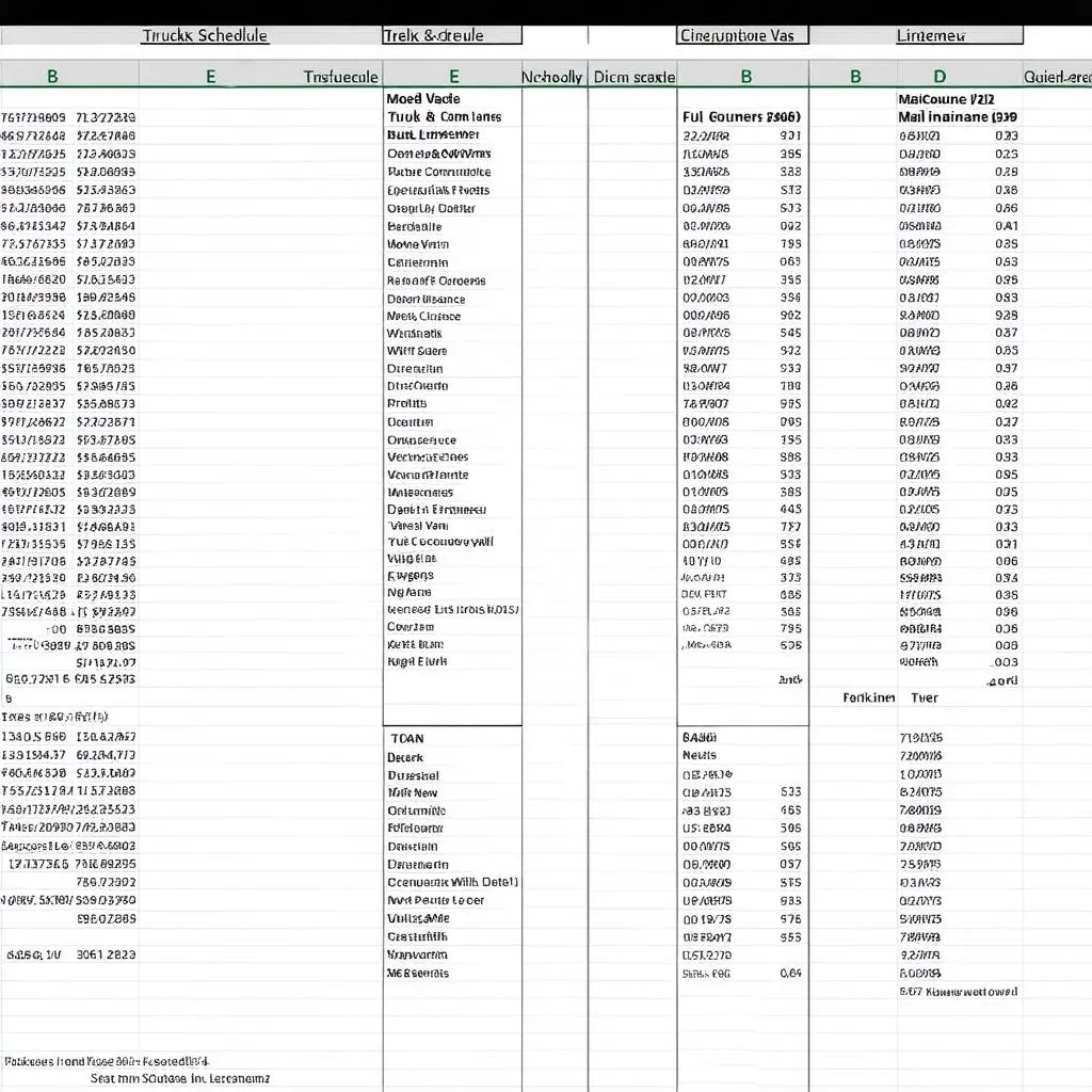 File excel quản lý xe vận tải