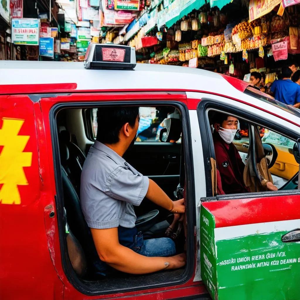 Taxi Đà Lạt ở chợ Đà Lạt