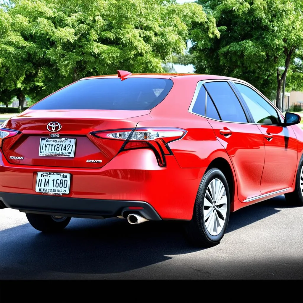 Hình nền xe Camry 2018 màu đỏ