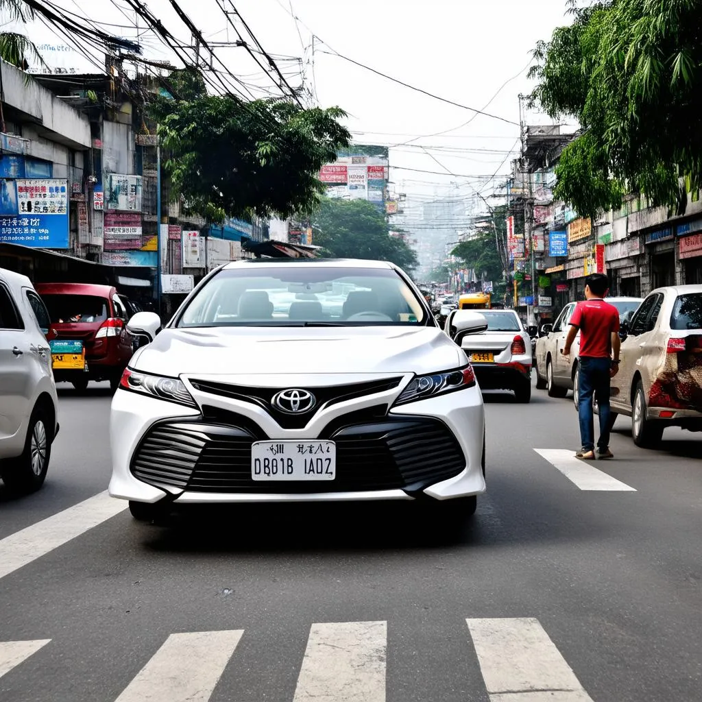 Xe Toyota Camry trên đường phố