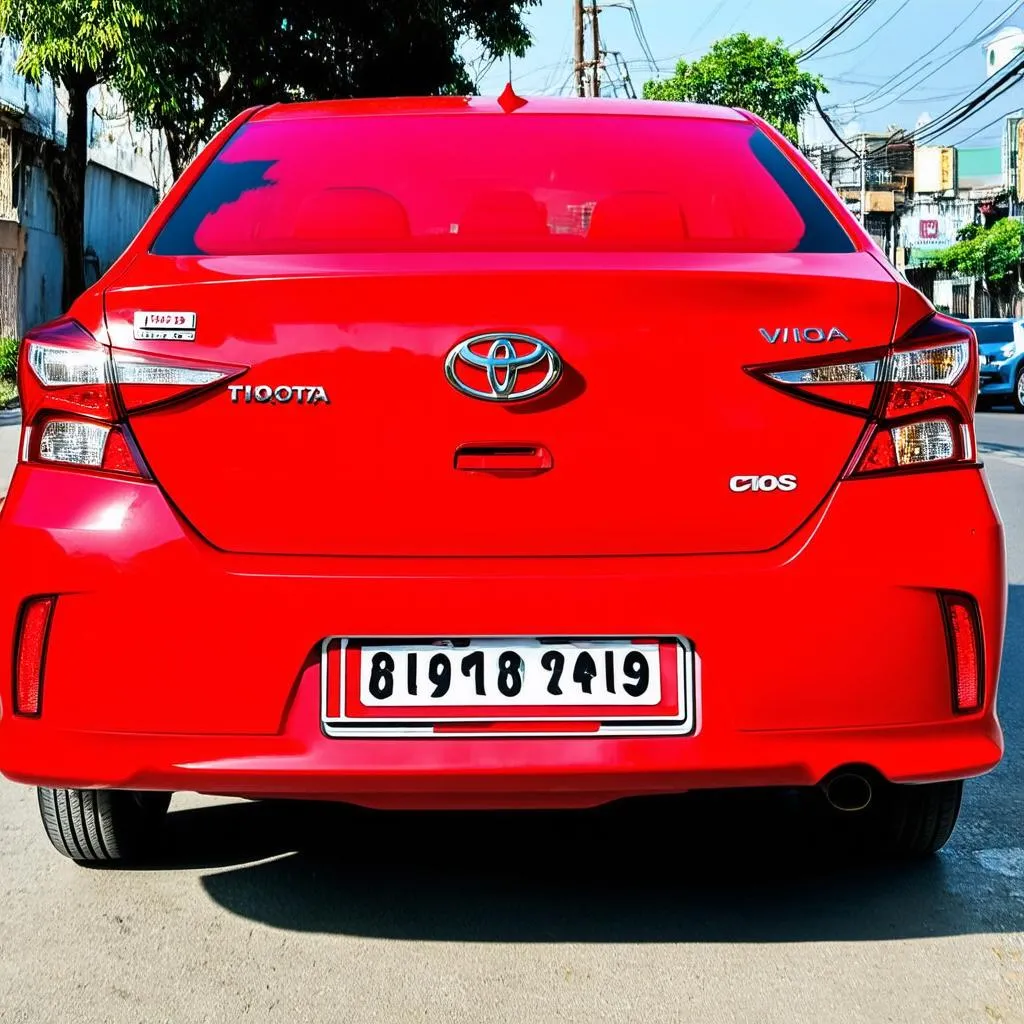 Toyota Vios 2019 màu đỏ