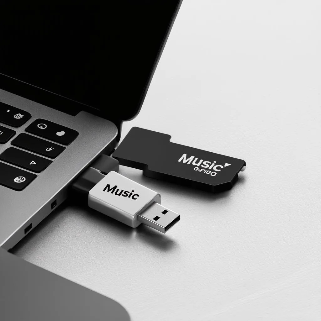 USB và thẻ nhớ tải nhạc