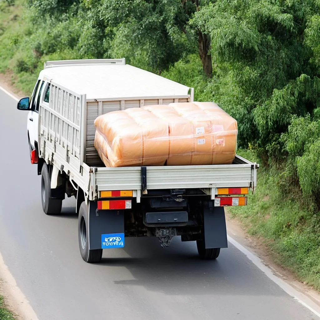 Xe bán tải Hilux chở hàng