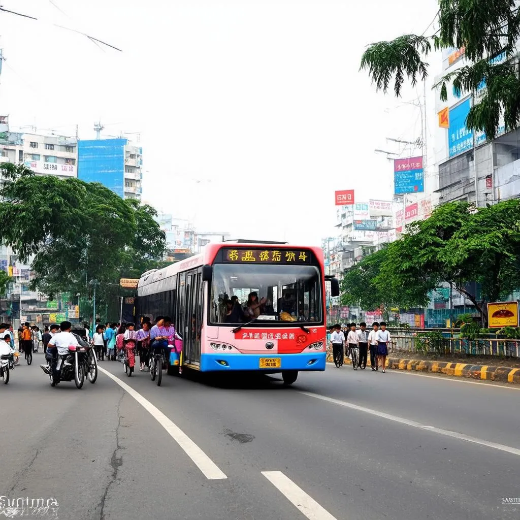 Xe buýt hiện đại tại Hà Nội