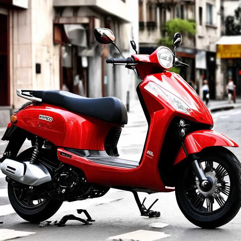 Xe máy Kymco màu đỏ