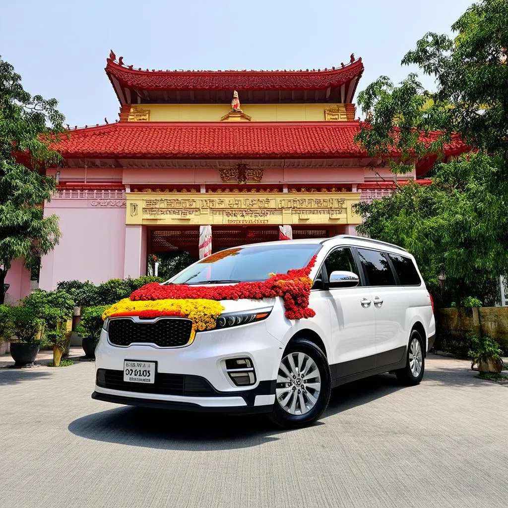 Xe Sedona màu trắng mang tài lộc