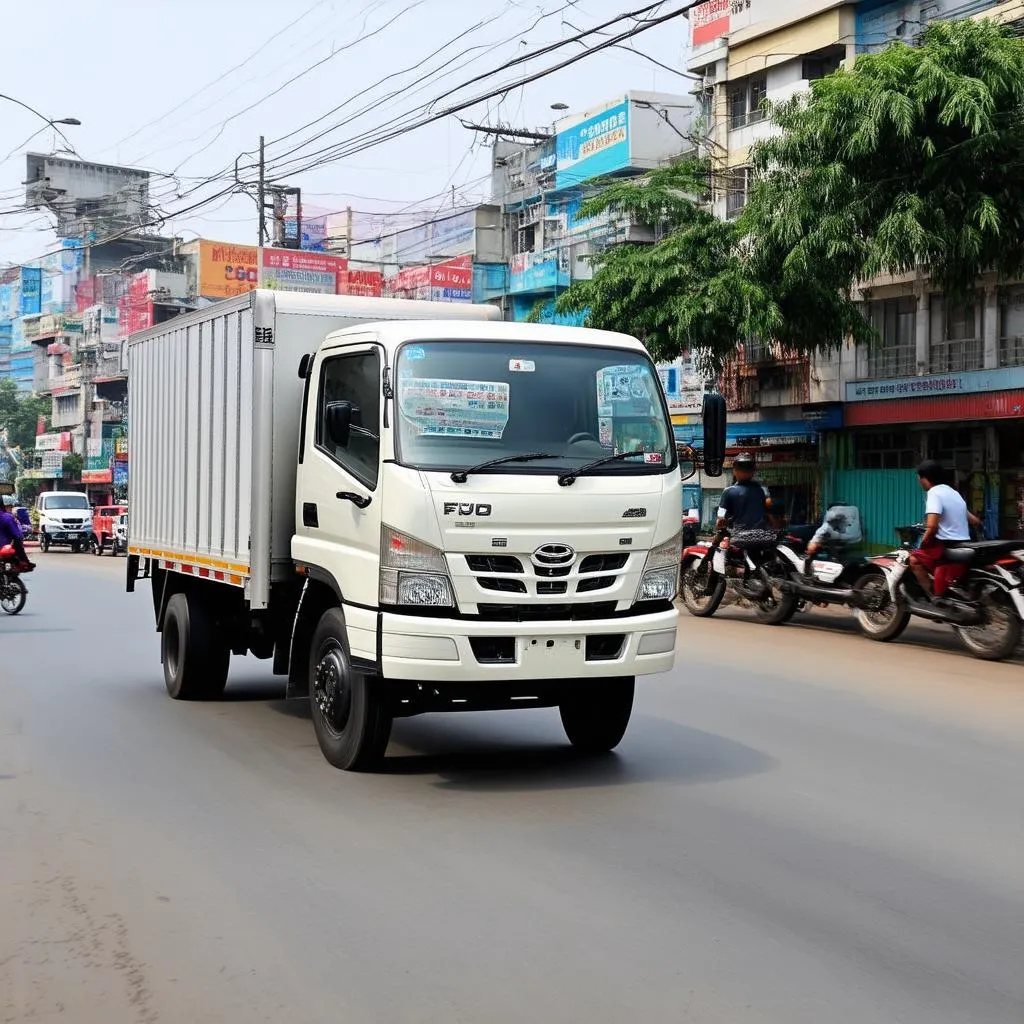 Xe Tải Fuso Canter Trong Phố