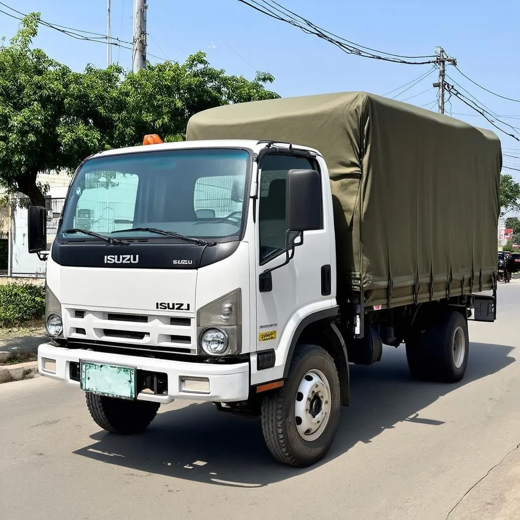 Xe tải Isuzu 1.4 tấn thùng bạt cũ