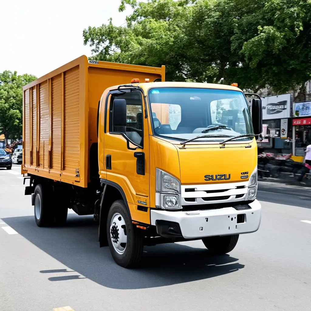 Xe tải Isuzu màu đồng