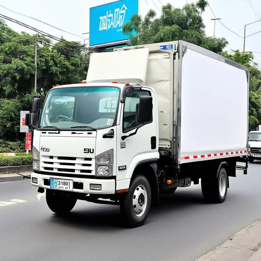 Xe tải Isuzu FN129 trên đường phố