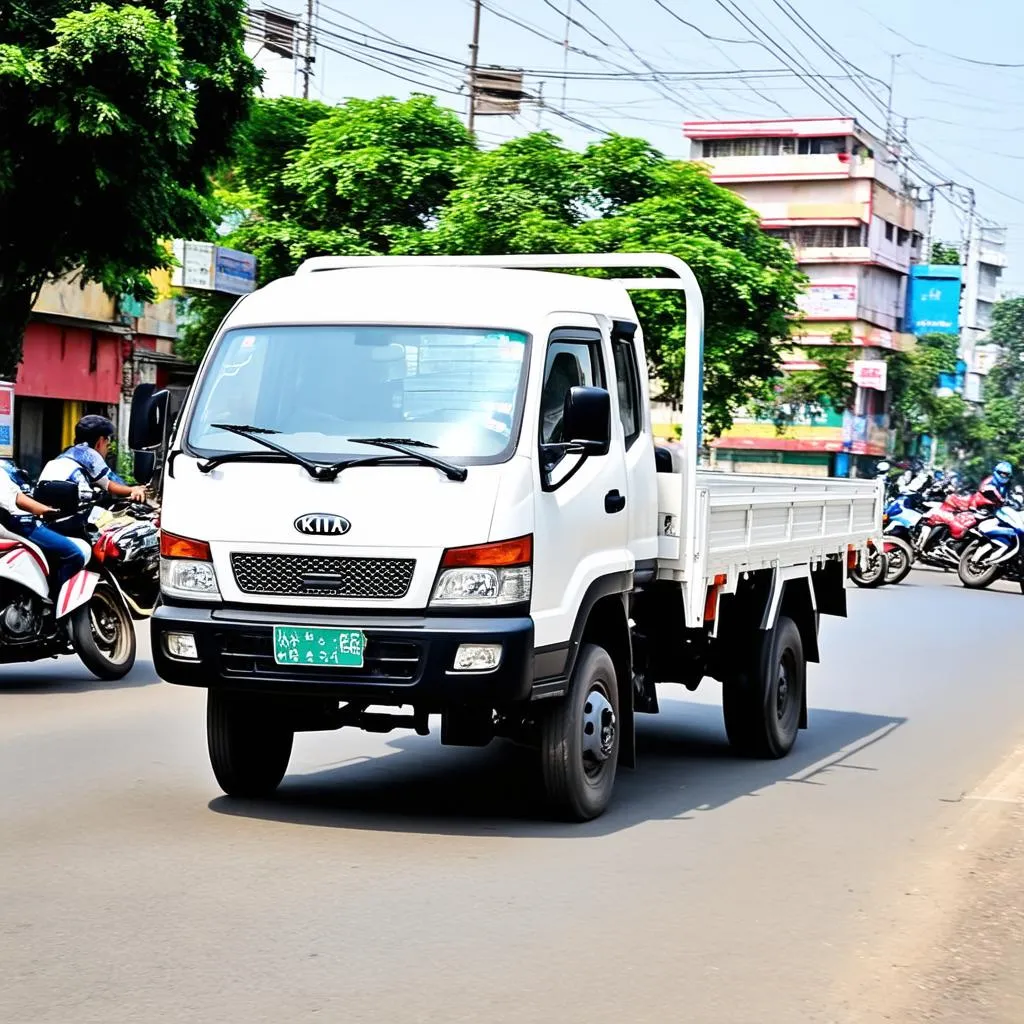 Xe tải Kia 1T2 trên đường phố