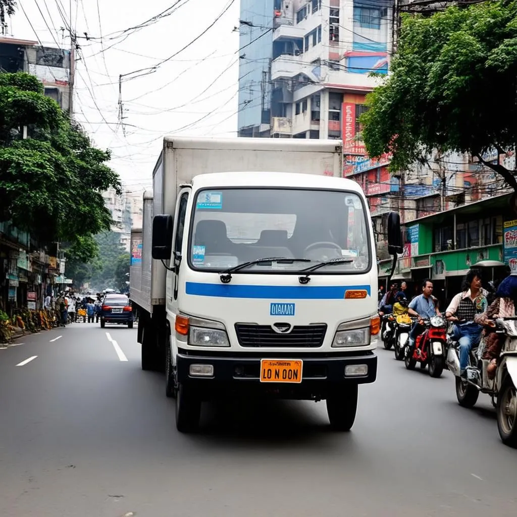 Xe tải nhỏ chở hàng tại Hà Nội