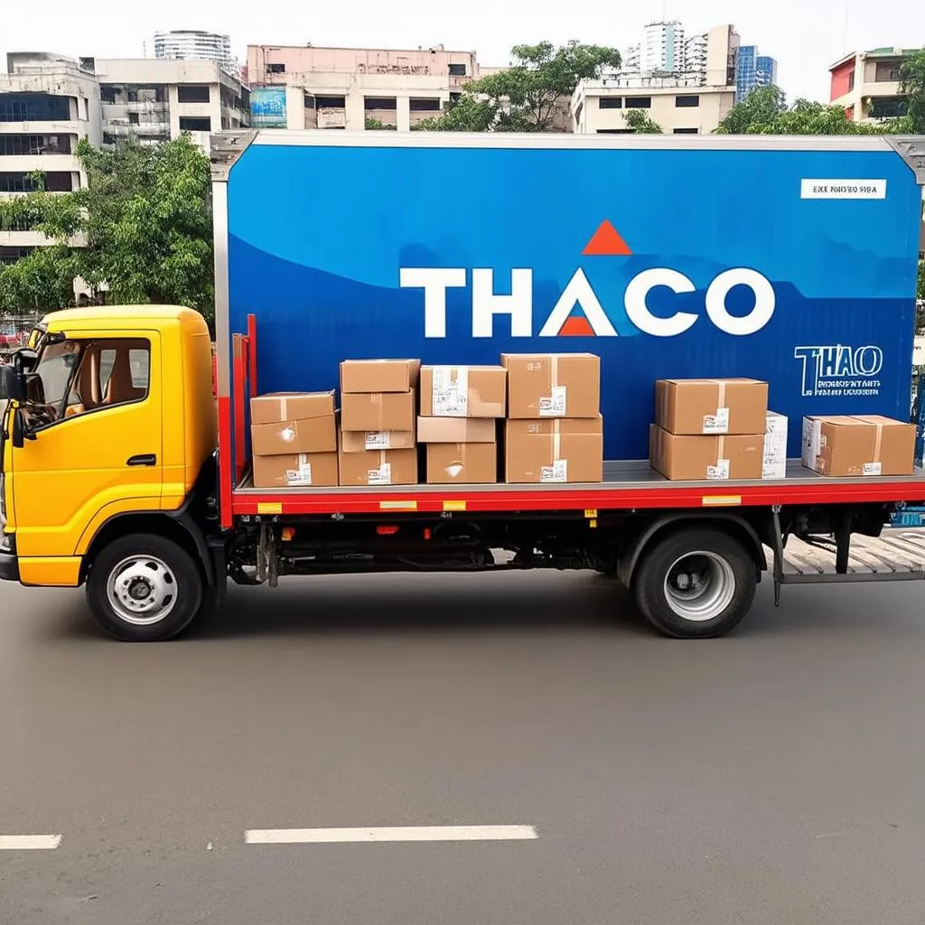 Xe tải Thaco giao hàng