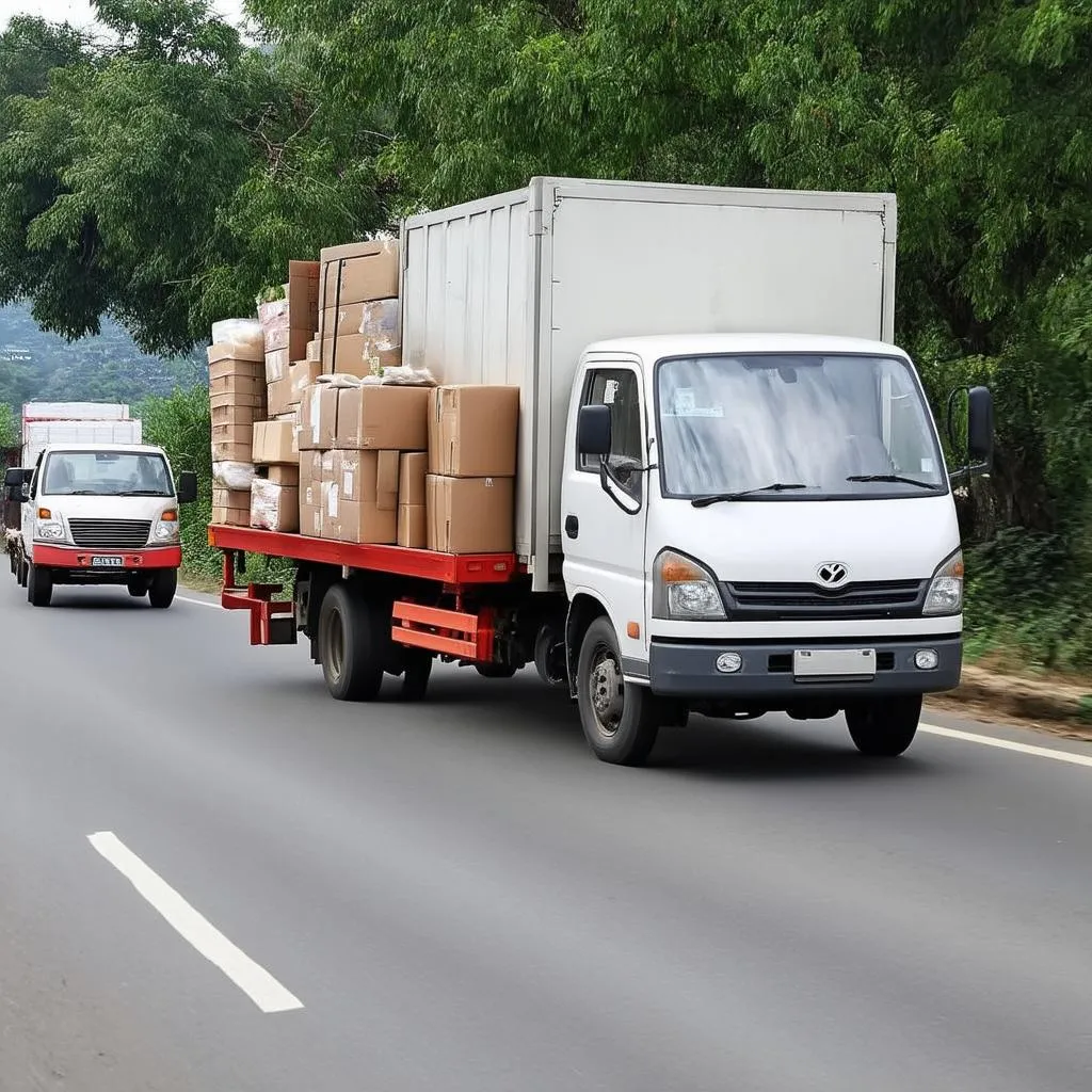 xe tải van chở hàng