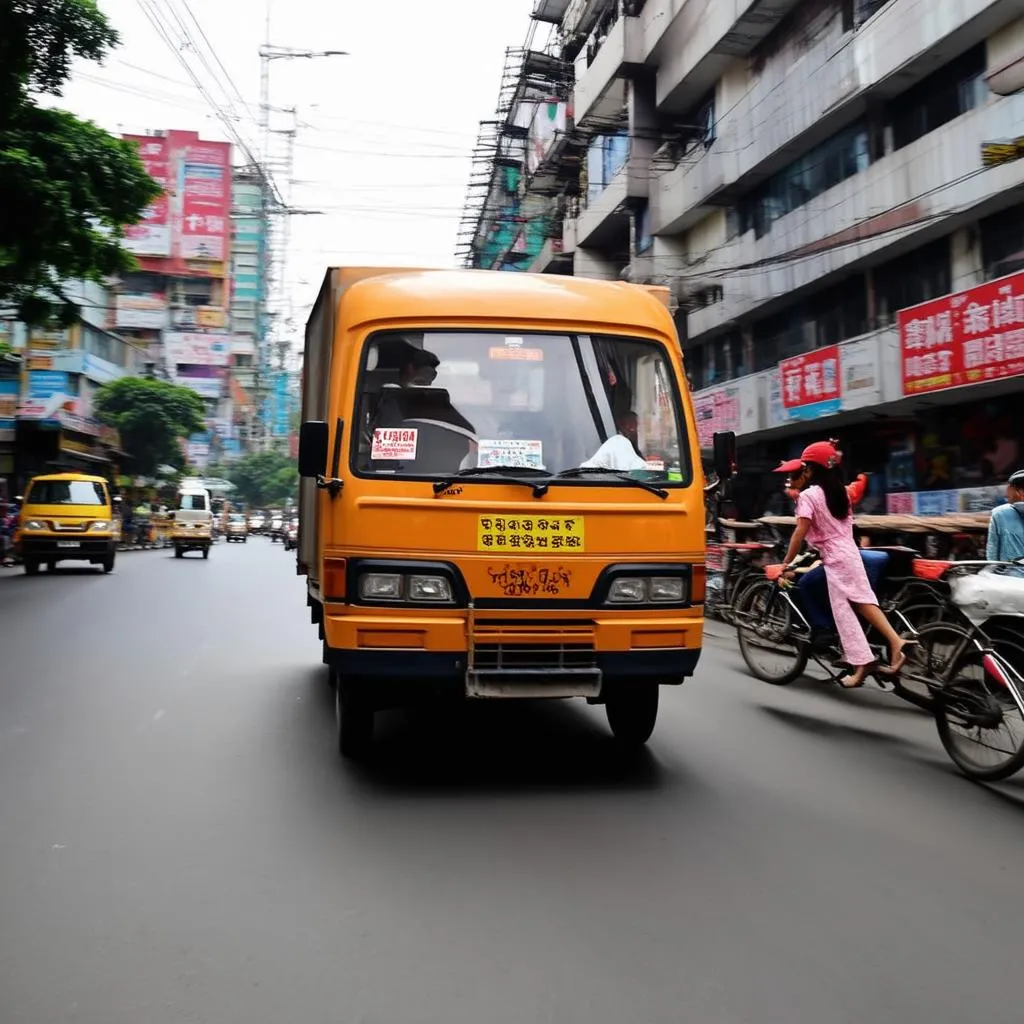 Xe tải van giao hàng