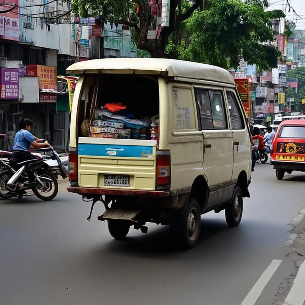 Xe tải Van giao hàng tại Hà Nội