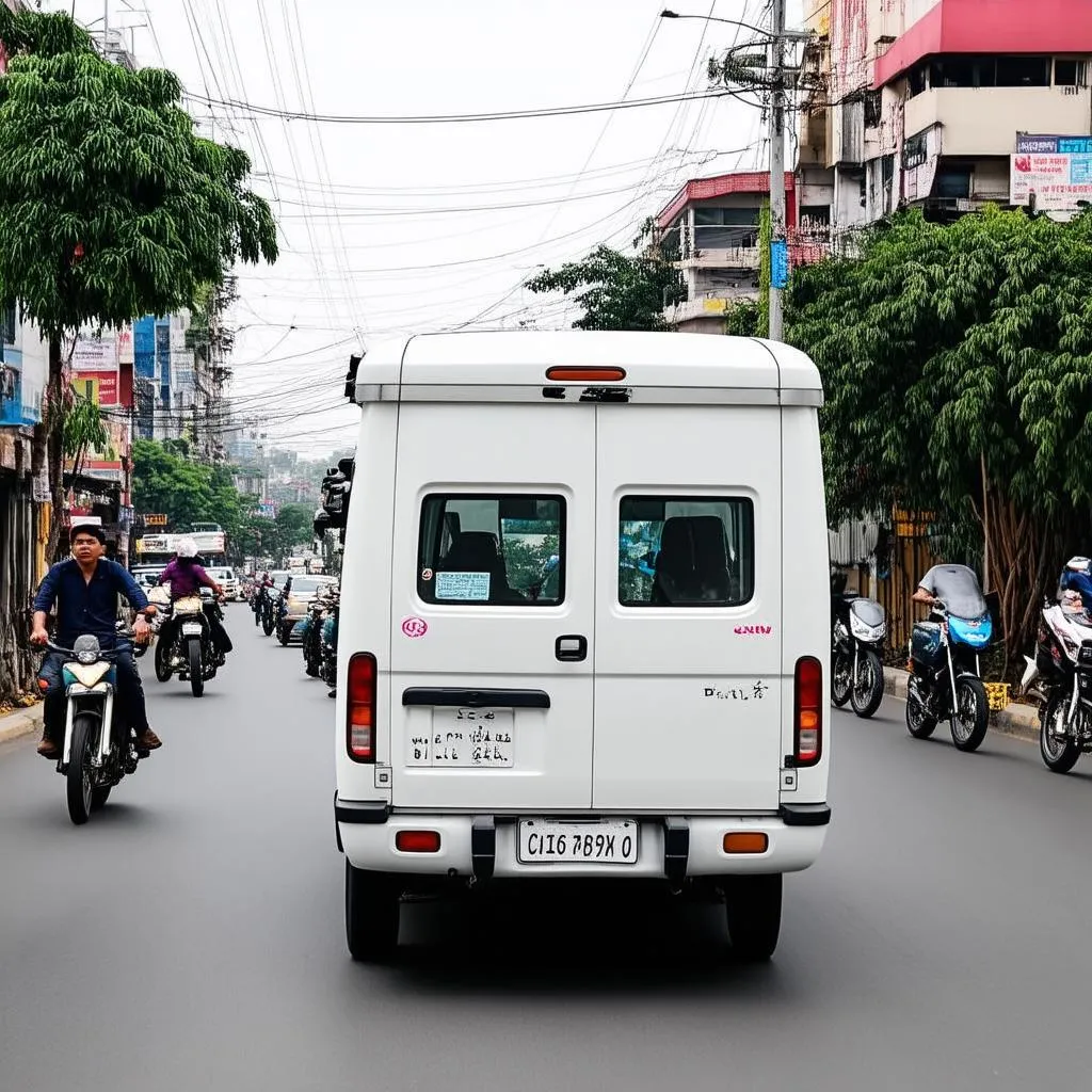 Xe tải van trong thành phố