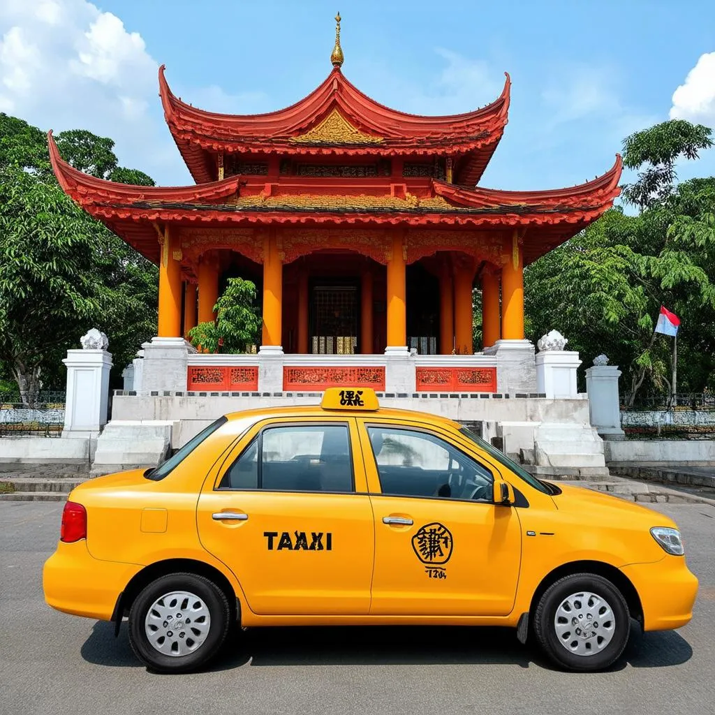 Xe Taxi Hà Nam Đỗ Trước Cổng Chùa Bút Tháp