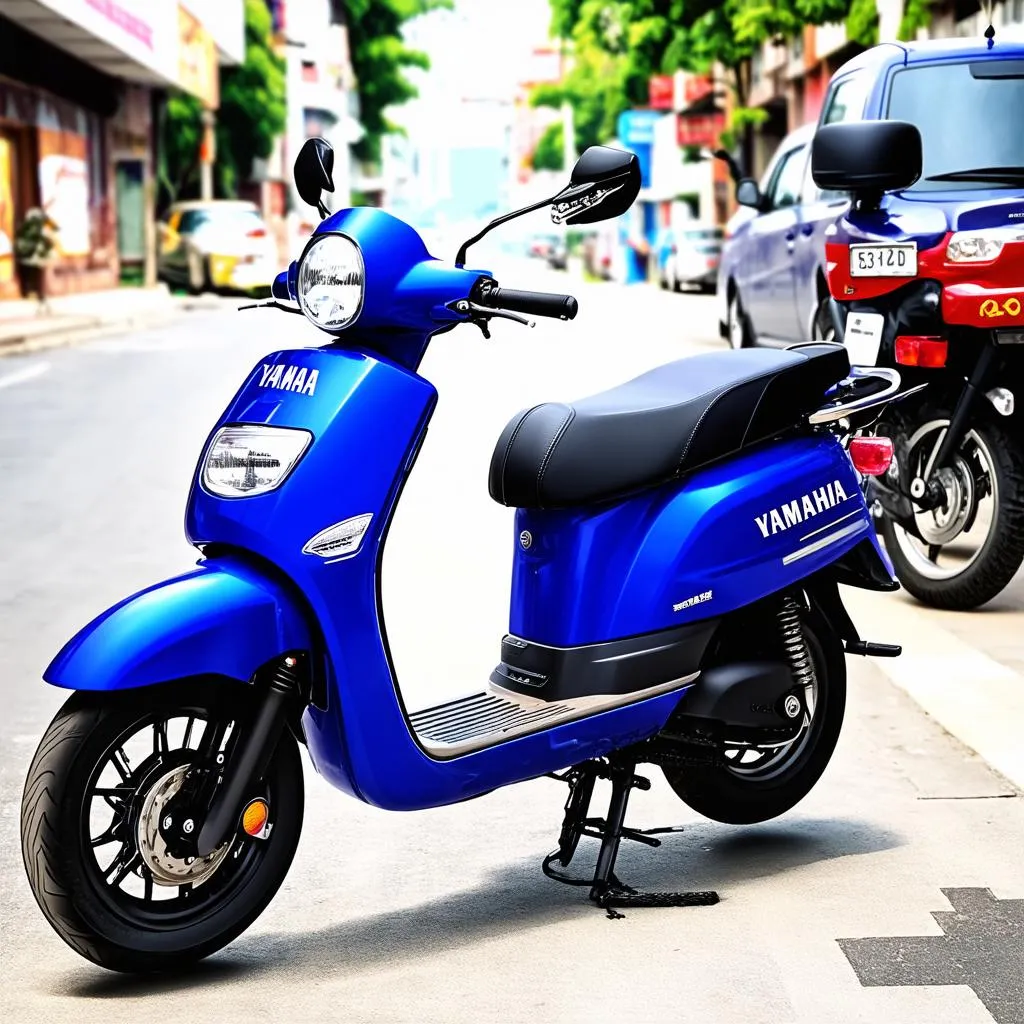 Yamaha Cuxi màu xanh