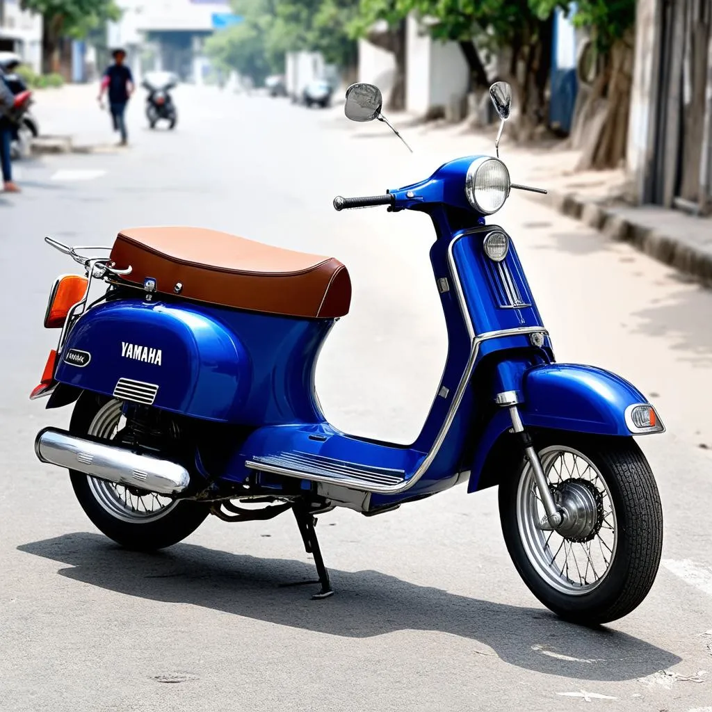 Xe máy Yamaha Mio Classico màu xanh