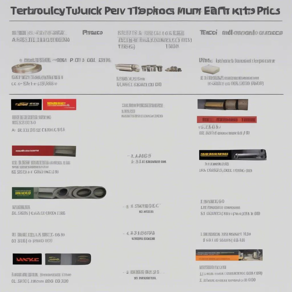 Bảng giá phụ tùng xe tải Teraco