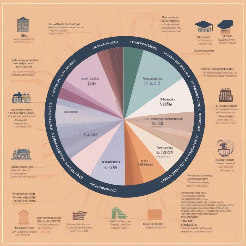 Biểu đồ tròn minh họa chi phí du học Hà Lan