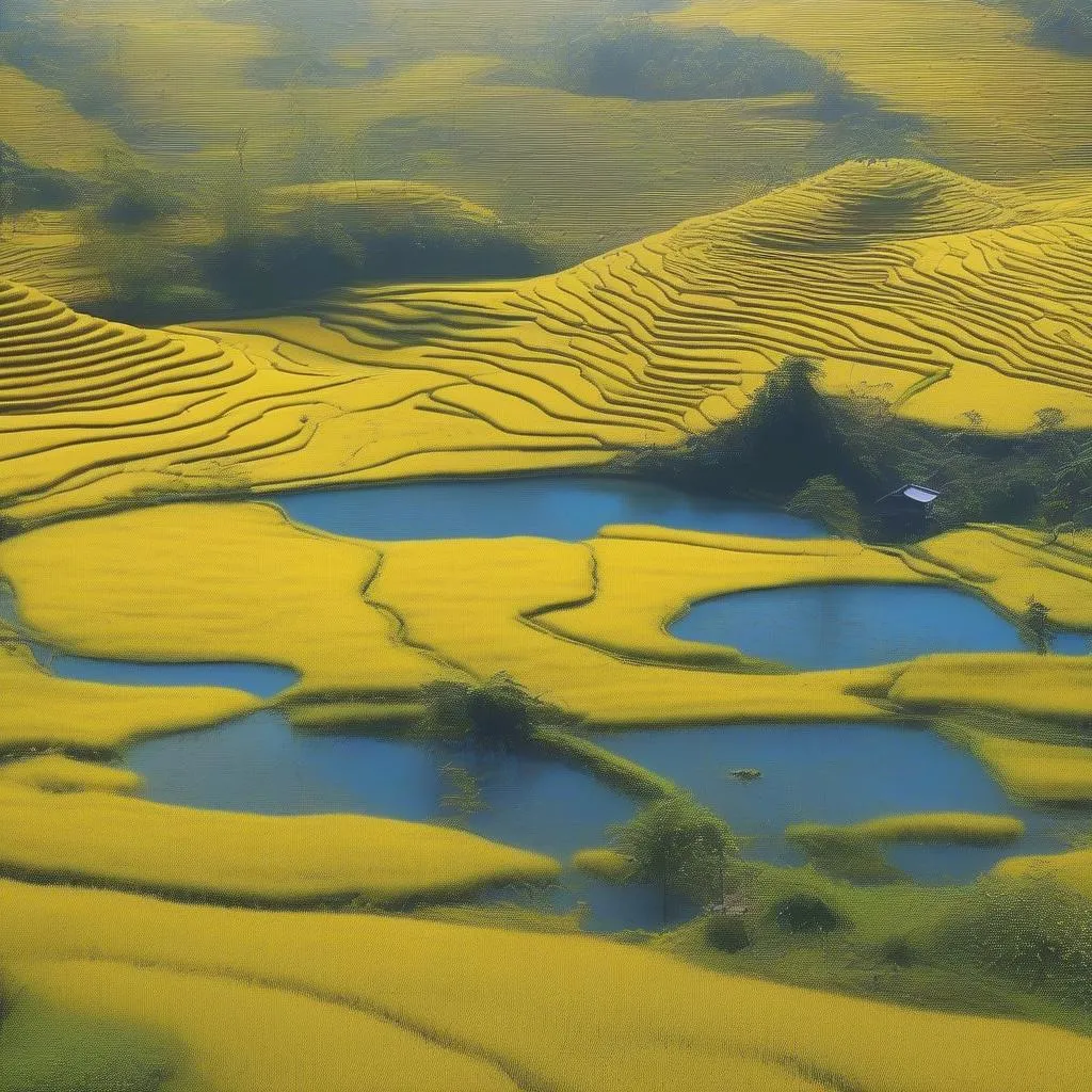 Cánh đồng lúa chín vàng