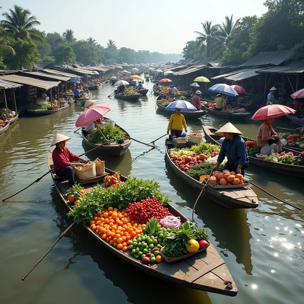 Chợ nổi Cái Bè Tiền Giang