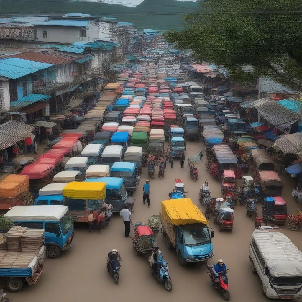 Chợ xe tải van cũ Cẩm Phả