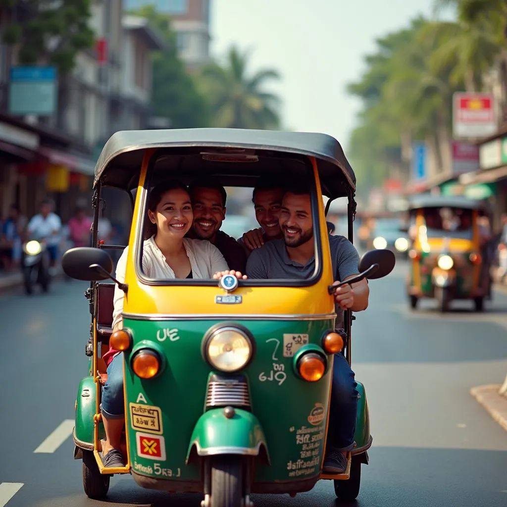 Du lịch bụi bằng tuk tuk ở Thái Lan