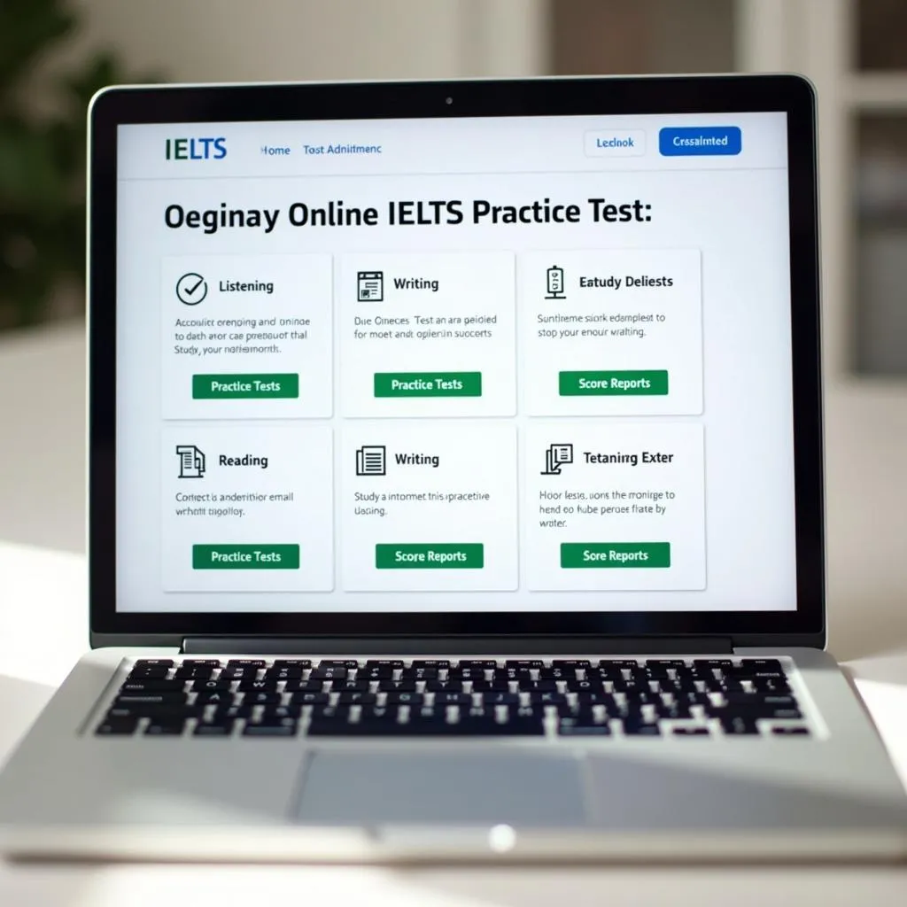 Giao Diện Web Thi Thử IELTS