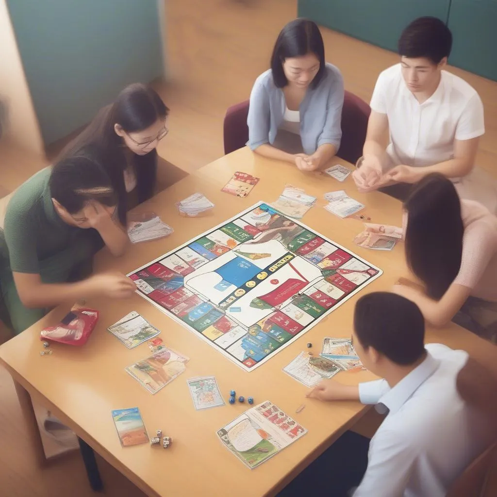 IELTS Speaking Board Game: Học sinh thảo luận