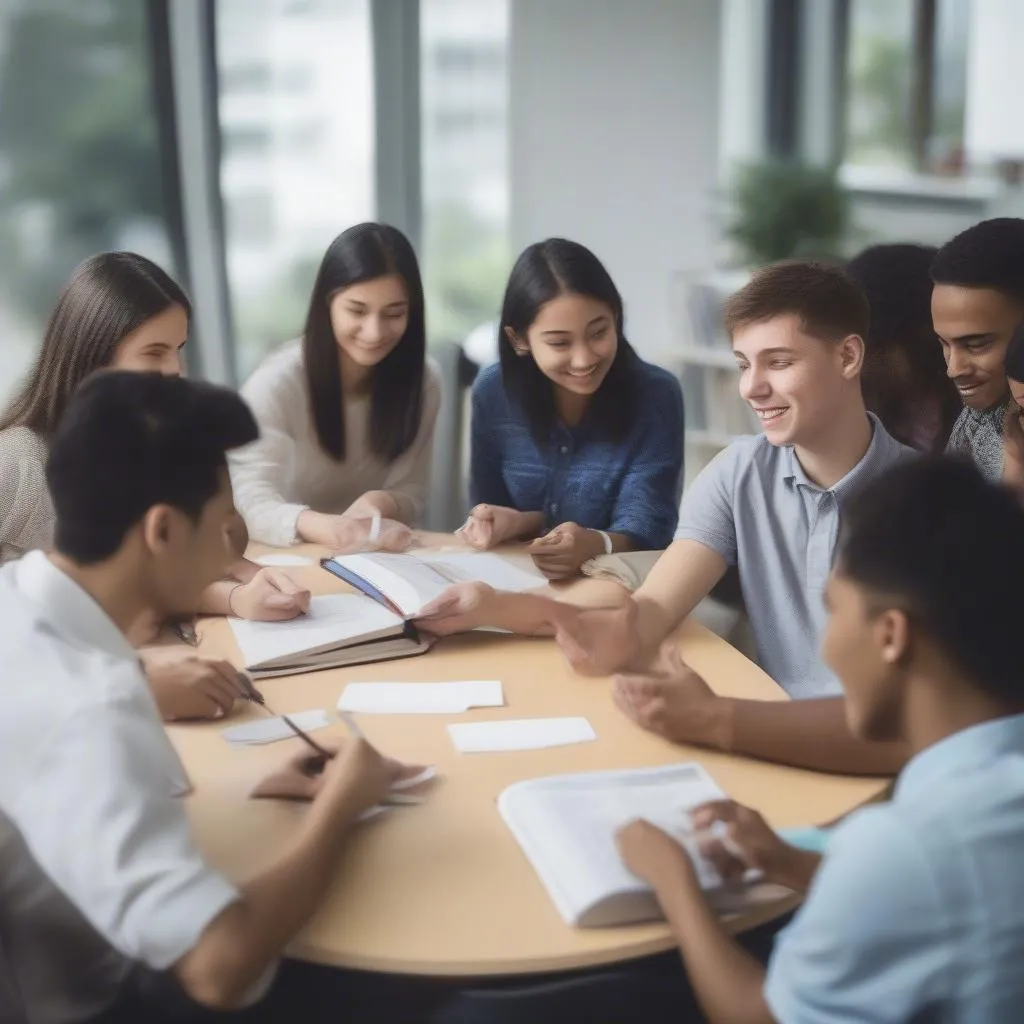 IELTS study group using New Insight into IELTS Student's Book