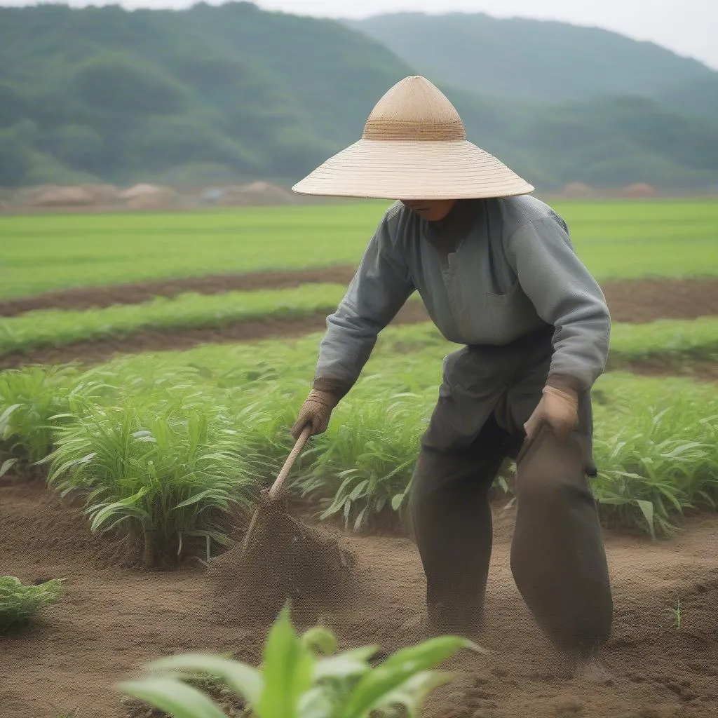 Hình ảnh lao động trong nông trại Hàn Quốc