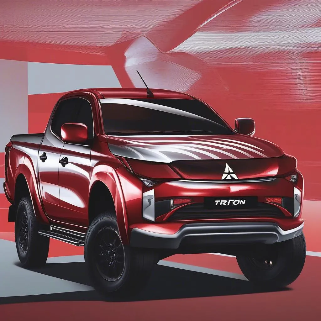 Xe Mitsubishi Triton 2017 màu đỏ