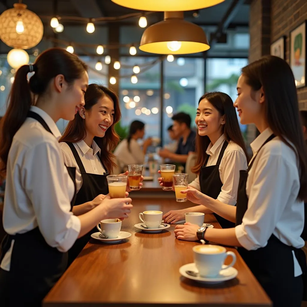 Sinh viên làm thêm tại quán cafe quận Tân Bình