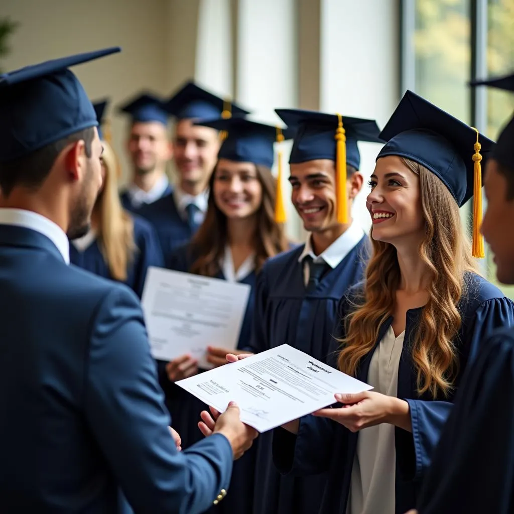 Students receiving scholarships