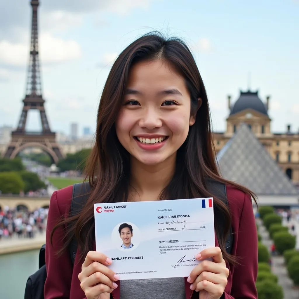 Sinh viên Việt Nam nhận visa du học Pháp