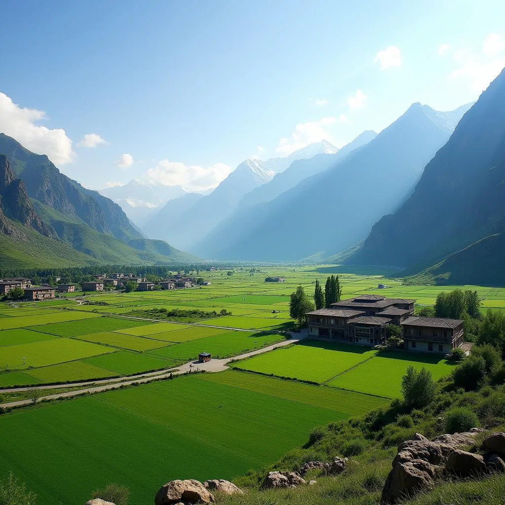 Thung lũng Hunza xanh ngát giữa núi non hùng vĩ