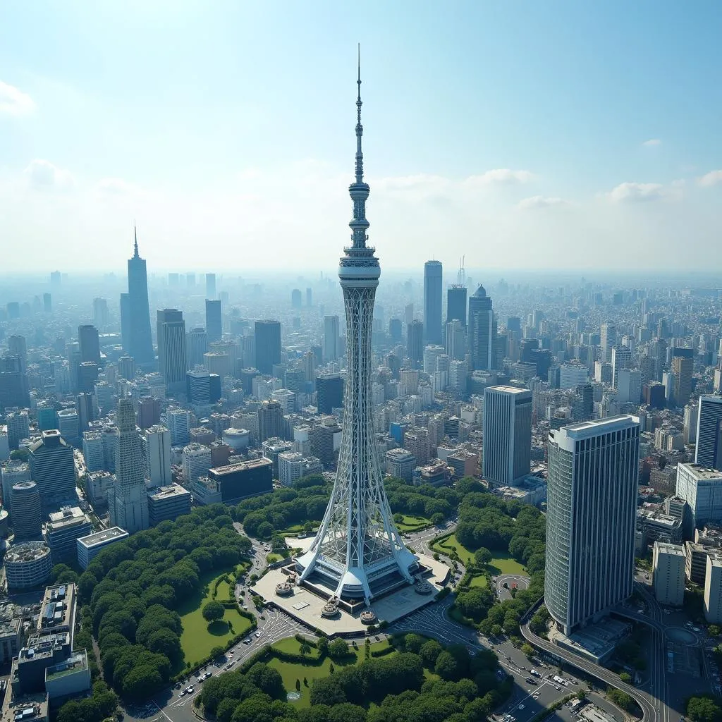 Toàn cảnh Tokyo từ tháp Tokyo Skytree