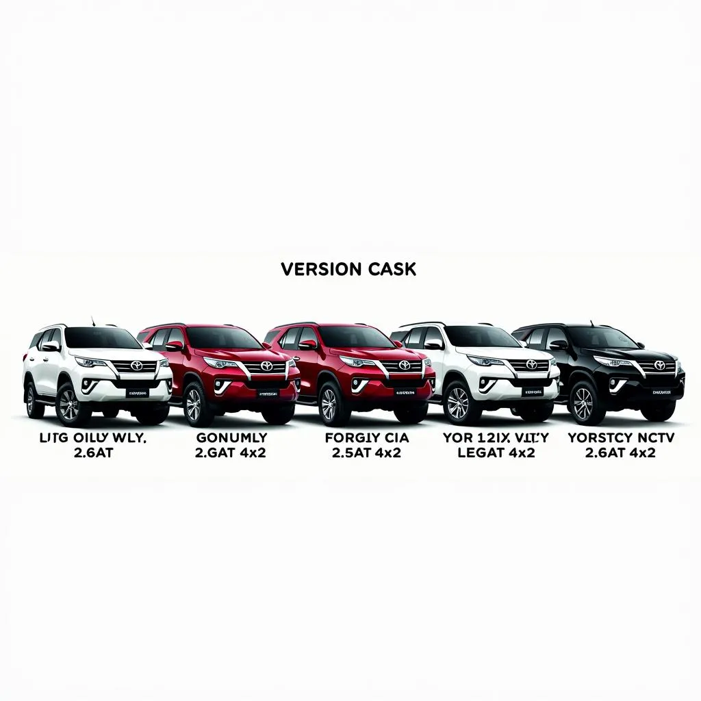 Toyota Fortuner versions